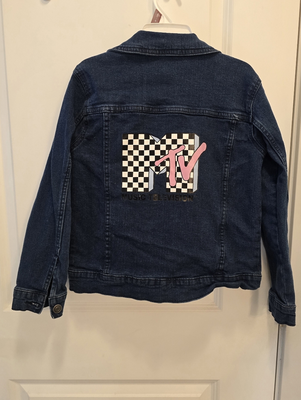 MTV Dark Blue Denim Jacket with Pink Logo